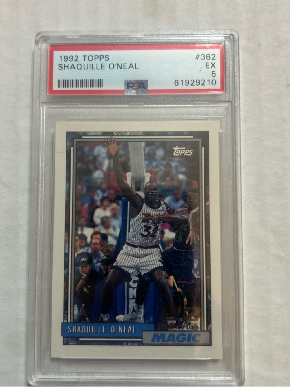 1992-93 Topps Shaquille O'Neal #362 PSA 5 Rookie RC HOF